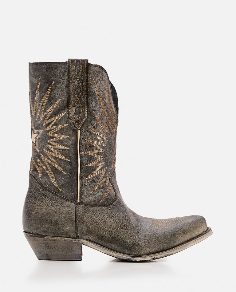 Golden Goose 4mm Wish Star Leather Boots In Black