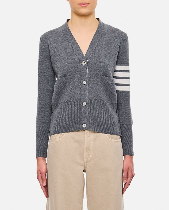 Thom Browne - MILANO CLASSIC V NECK CARDIGAN_1