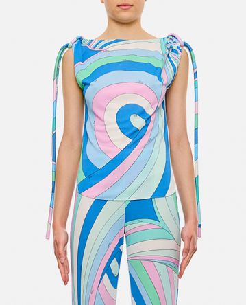 Emilio Pucci - JERSEY AND CREPE SLEEVELESS TOP