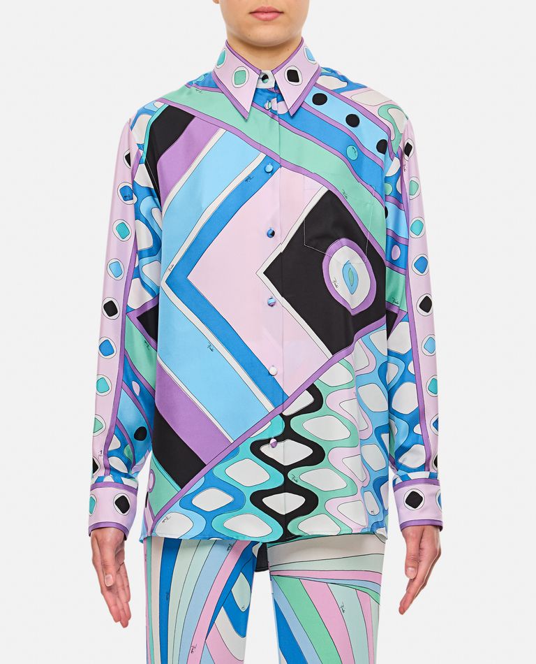 SILK TWILL LONG SLEEVE SHIRT for Women - Emilio Pucci sale
