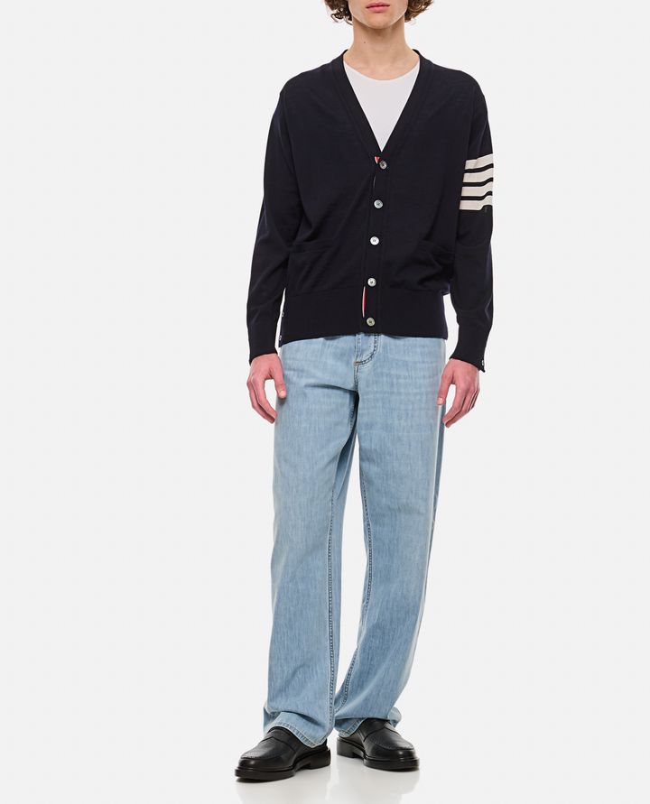 Thom Browne - CLASSIC V NECK CARDIGAN_2