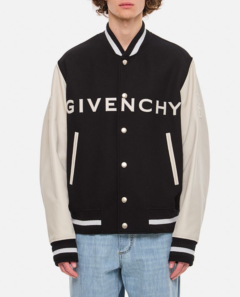 Shop Givenchy Varsity Jacket In Black