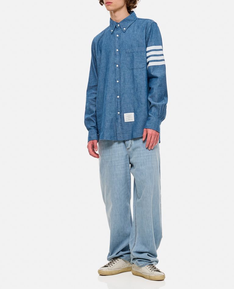 Thom browne denim fashion shirt