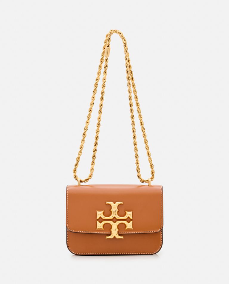 Shop Tory Burch Eleanor Small Leather Shoulder Bag In Brown