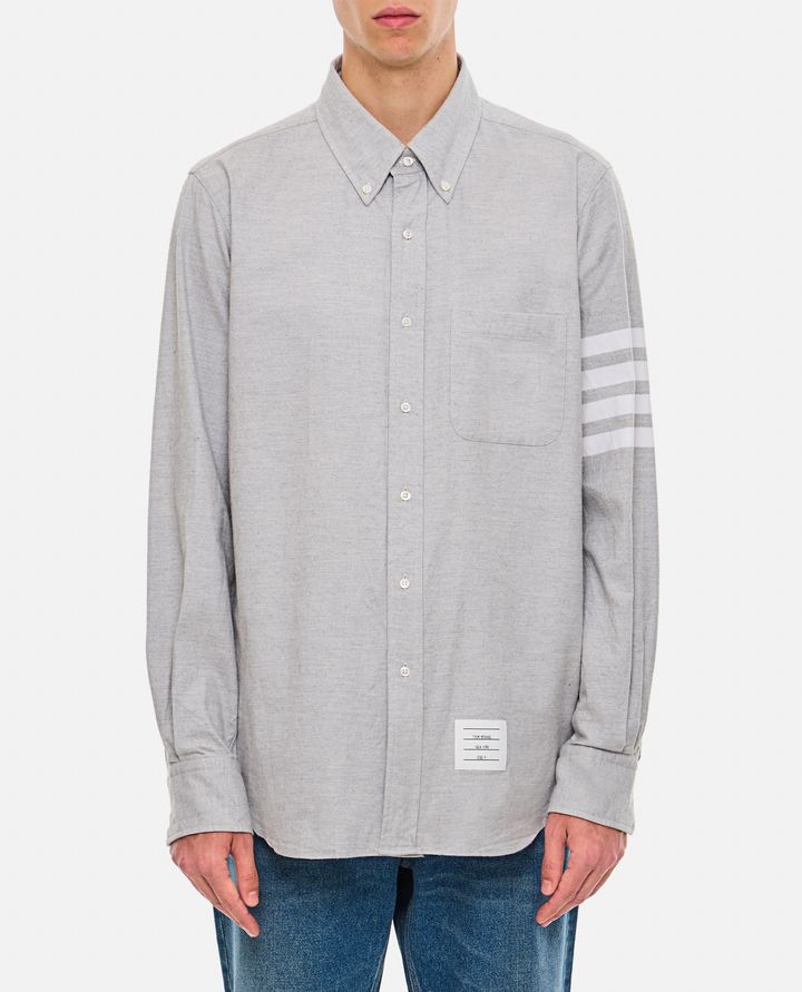 Thom Browne - 4 BARS BUTTONDOWN COTTON SHIRT_1