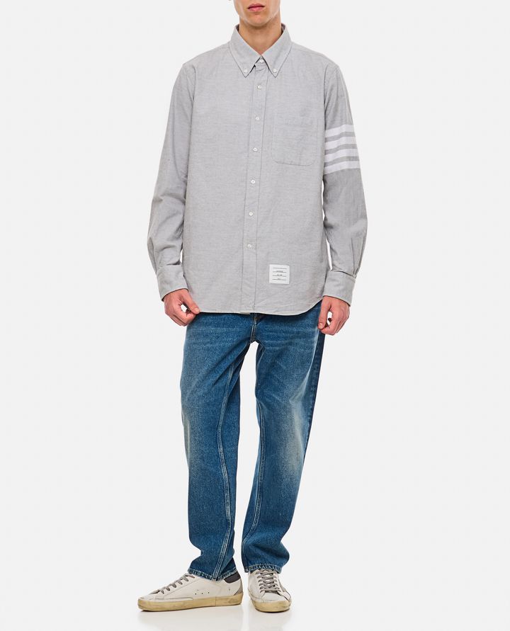 Thom Browne - 4 BARS BUTTONDOWN COTTON SHIRT_2