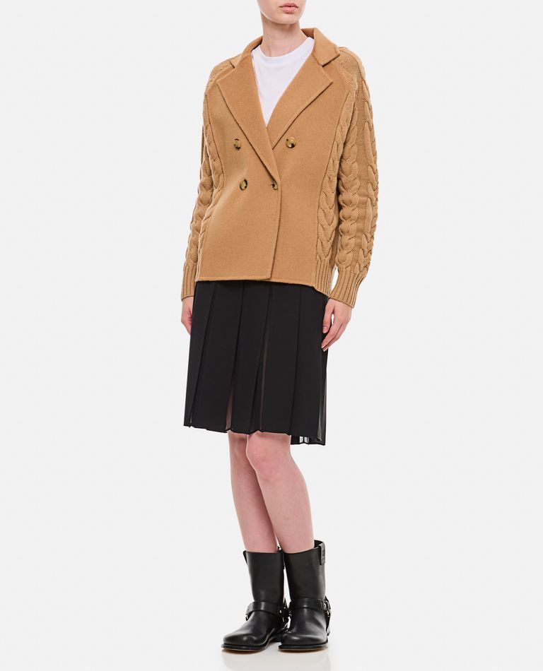 Shop Max Mara Micio Cardigan In Brown