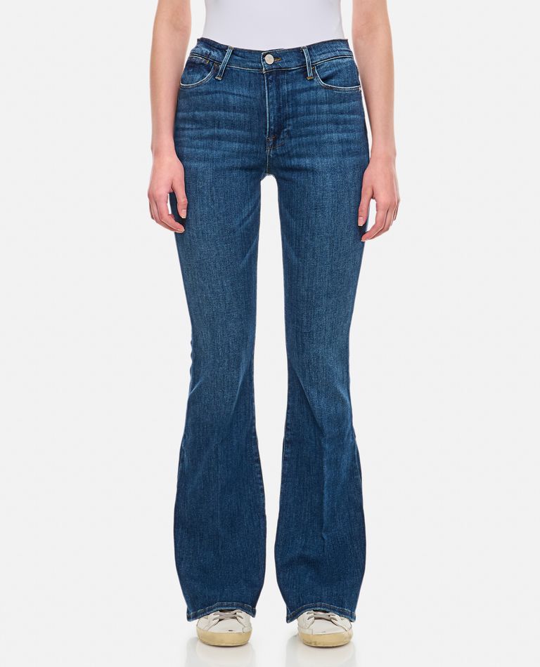 Shop Frame Le High Flare Jean In Blue