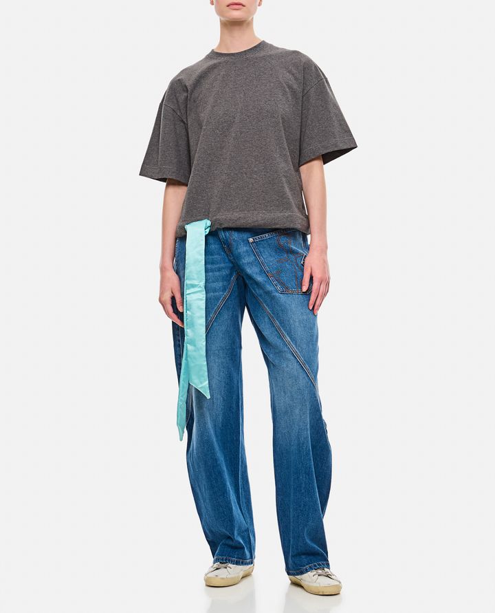 JW Anderson - T-SHIRT CON NASTRO IN SATIN_2