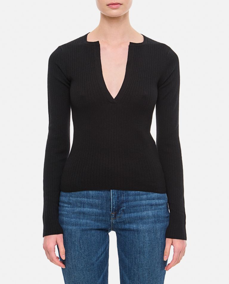 Shop Max Mara Urlo Long Sleeve Top In Black