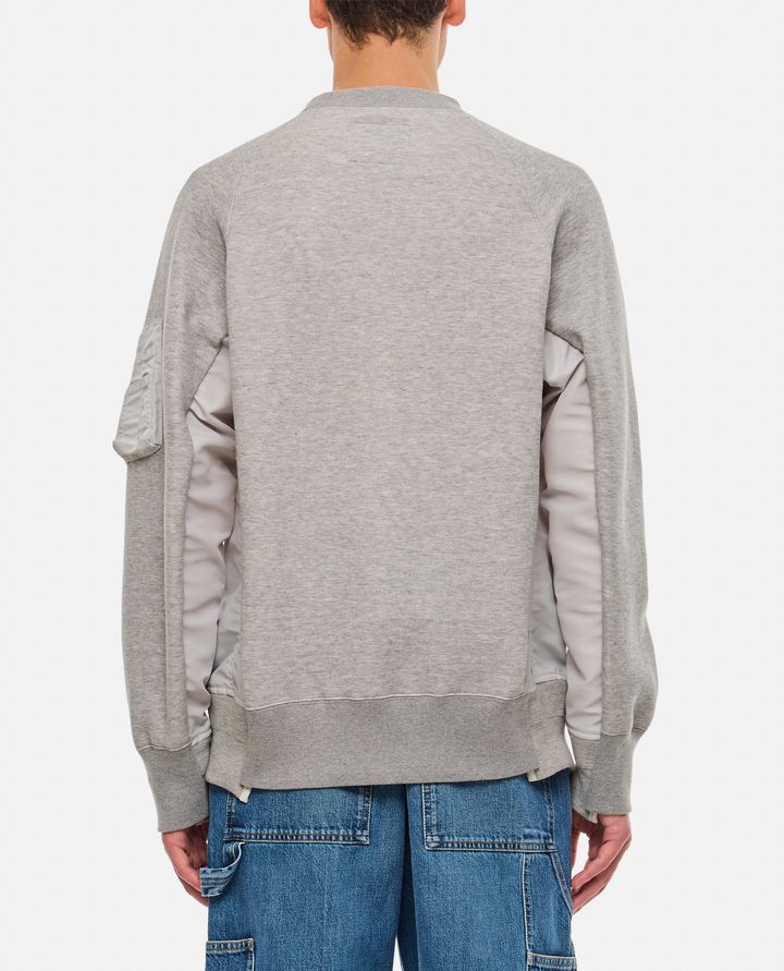 Sacai - SPONGE SWEAT X NYLON TWILL PULLOVER_4