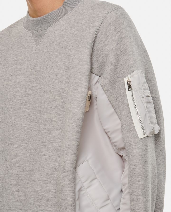 Sacai - SPONGE SWEAT X NYLON TWILL PULLOVER_3