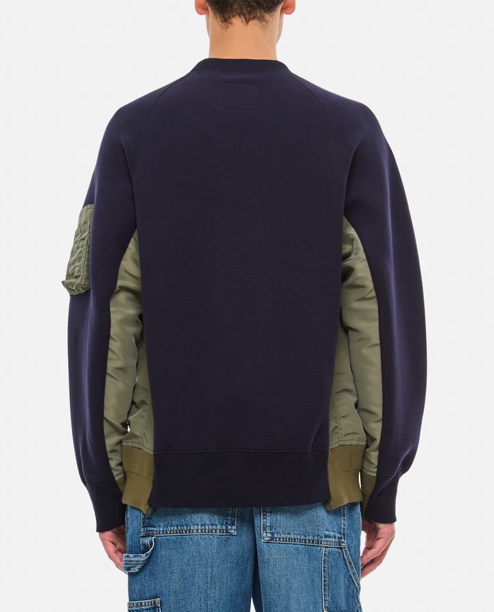 Sacai - SPONGE SWEAT X NYLON TWILL PULLOVER_7