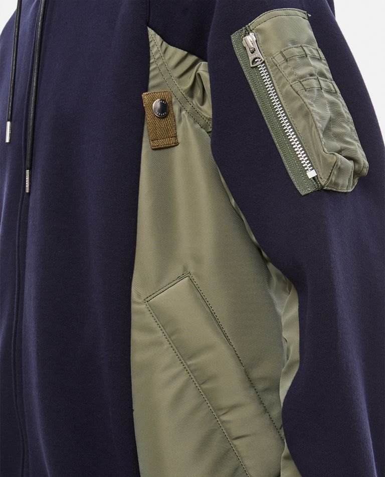 訳あり【sacai 】裁ち切り ドレープ ジップアップパーカー サイズ2