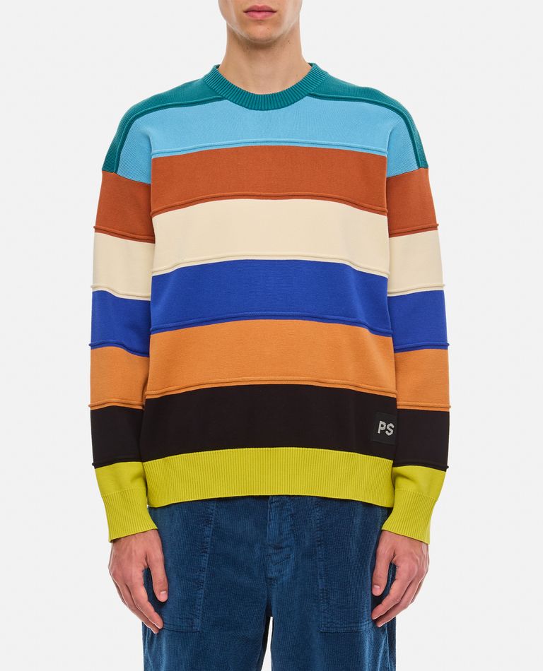 Shop Ps By Paul Smith Cotton Sweater In Multicolor