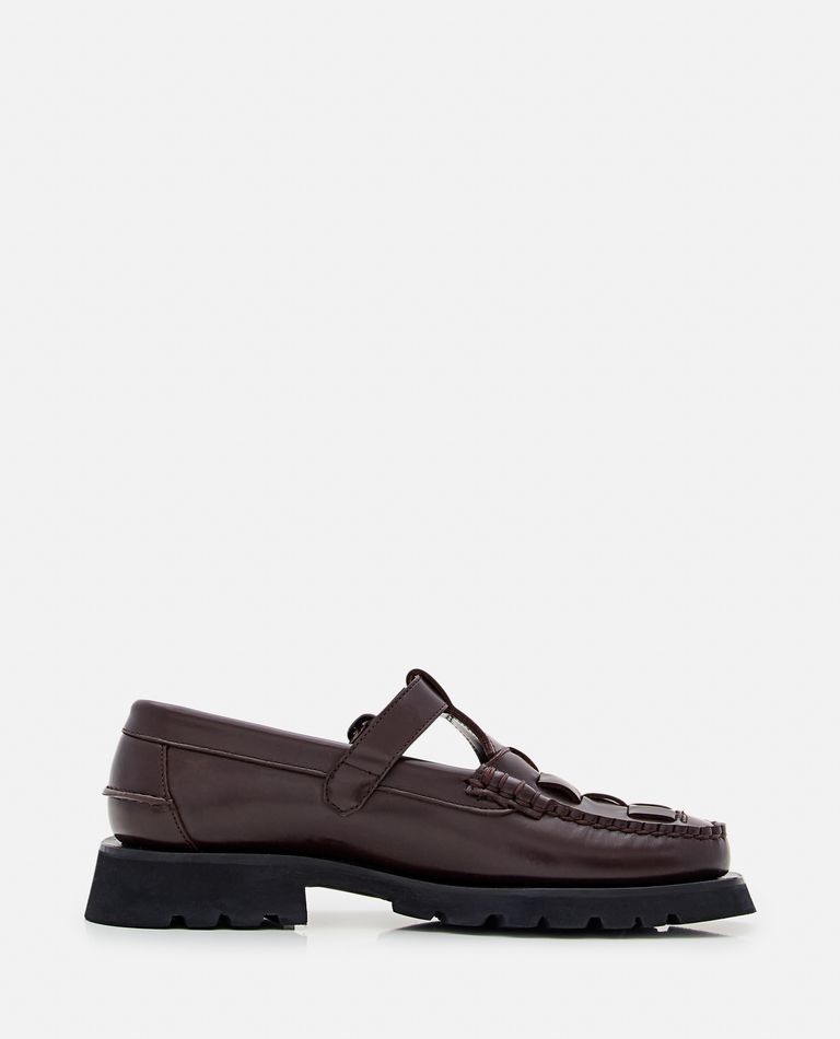 Shop Hereu Soller Sport Leather Loafer In Brown