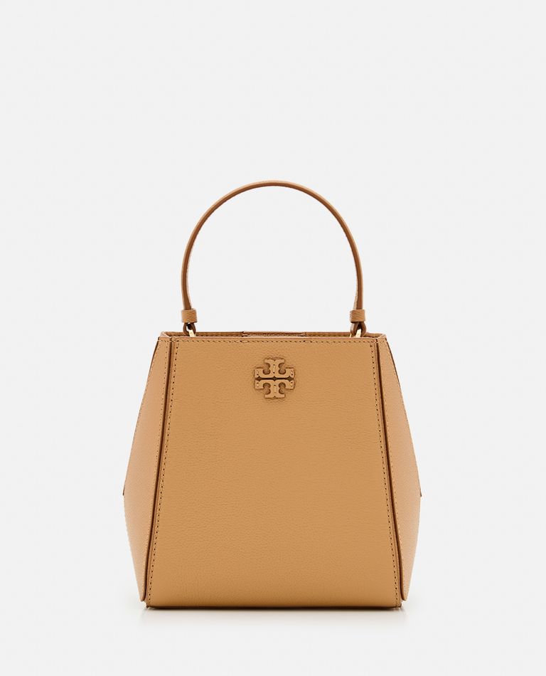 Shop Tory Burch Small Mcgraw Bucket Bag In Brown