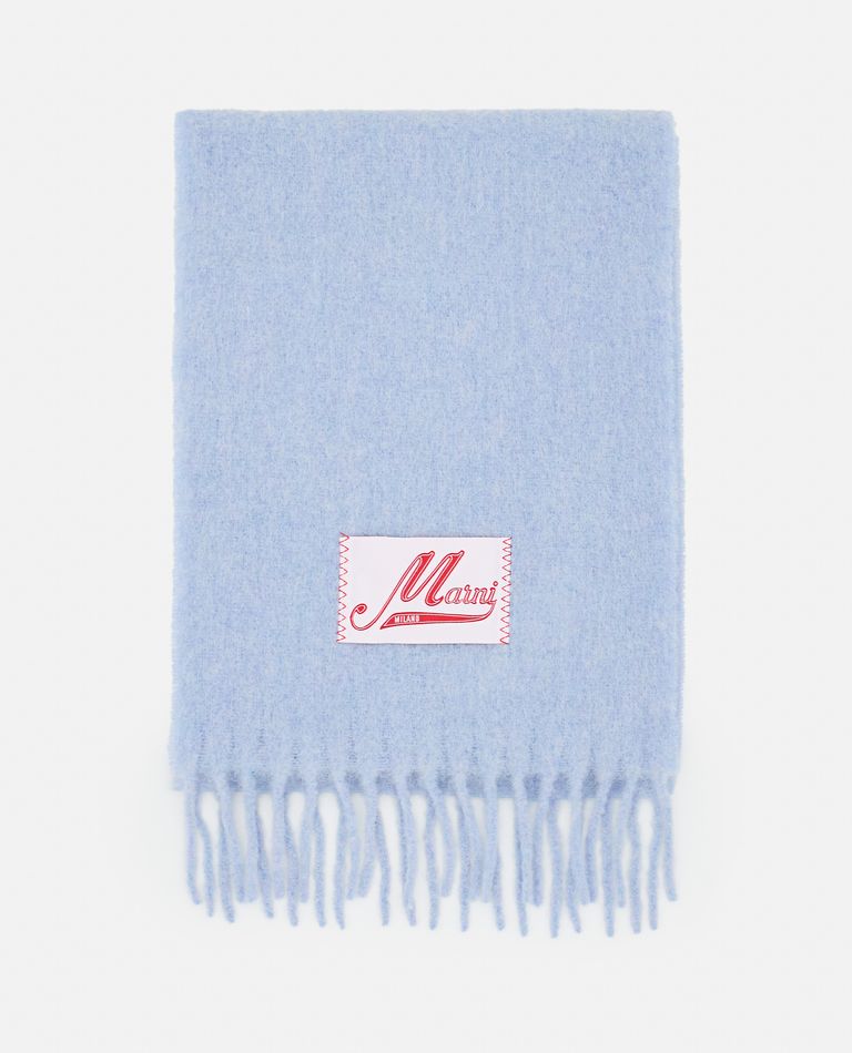 スカーフ Marni Fringed White Alpaca Scarf BRUSCHED ALPACA SCARF for Women - Marni sale | Biffi