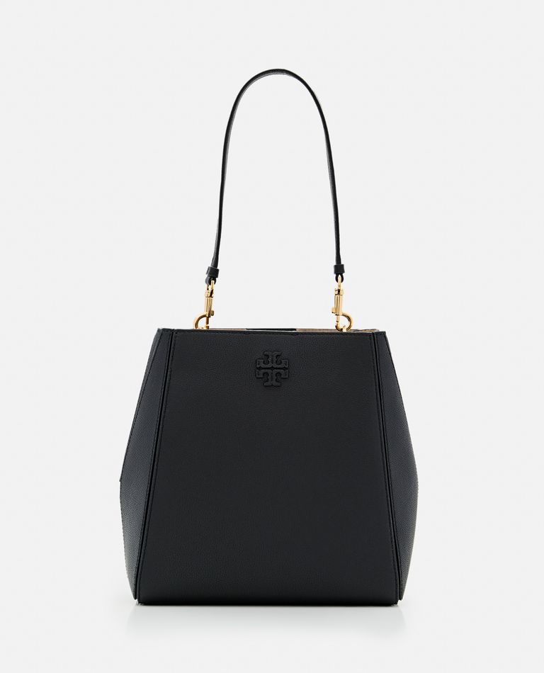 Shop Tory Burch Mcgraw Bucket Bag In Black