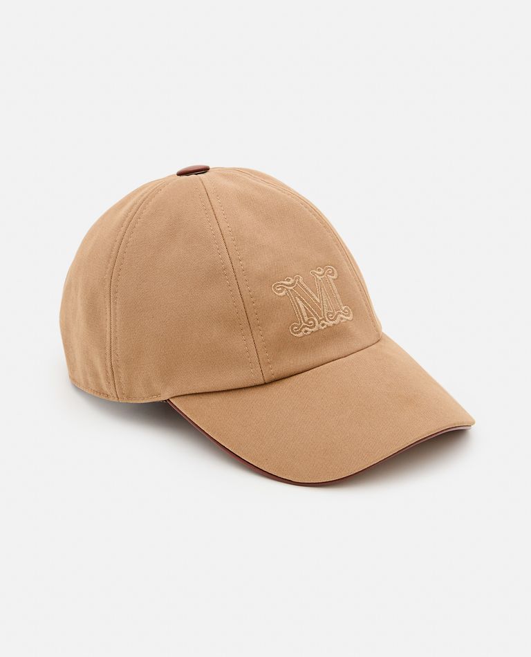 Shop Max Mara Rienza Logo Baseball Cap In Brown