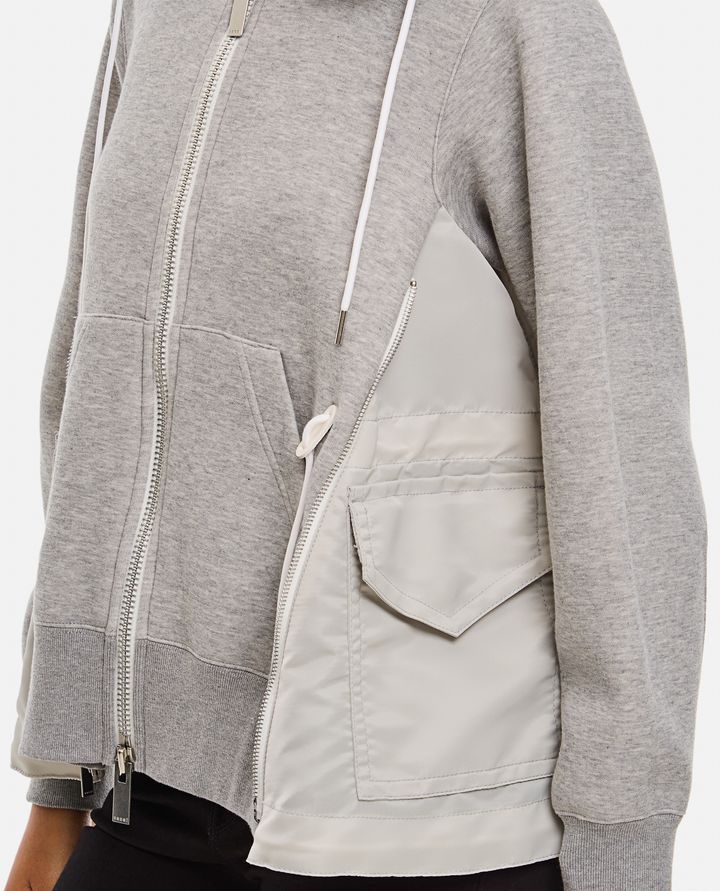 Sacai - SPONGE SWEAT X NYLON TWILL HOODIE_4