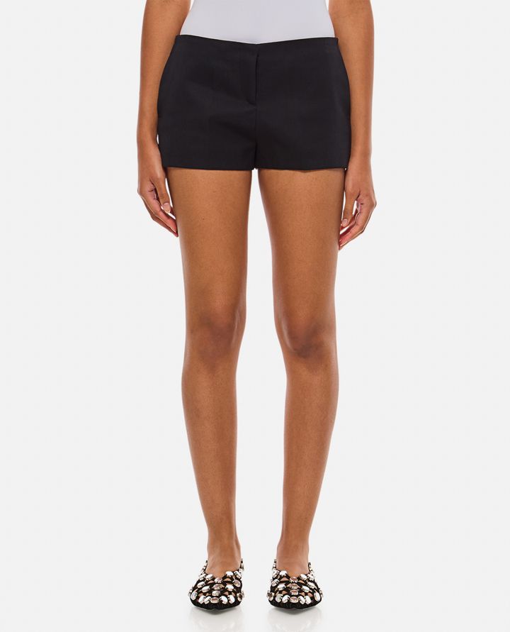 The Attico - WOOL GABARDINE SHORTS_1