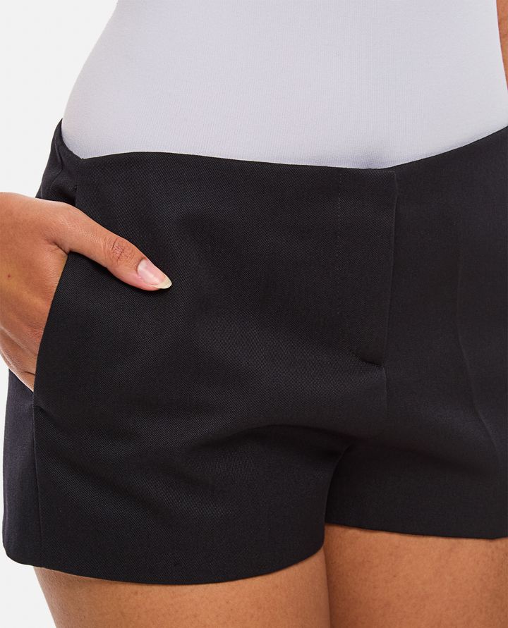 The Attico - SHORTS IN GABARDINA DI LANA_4