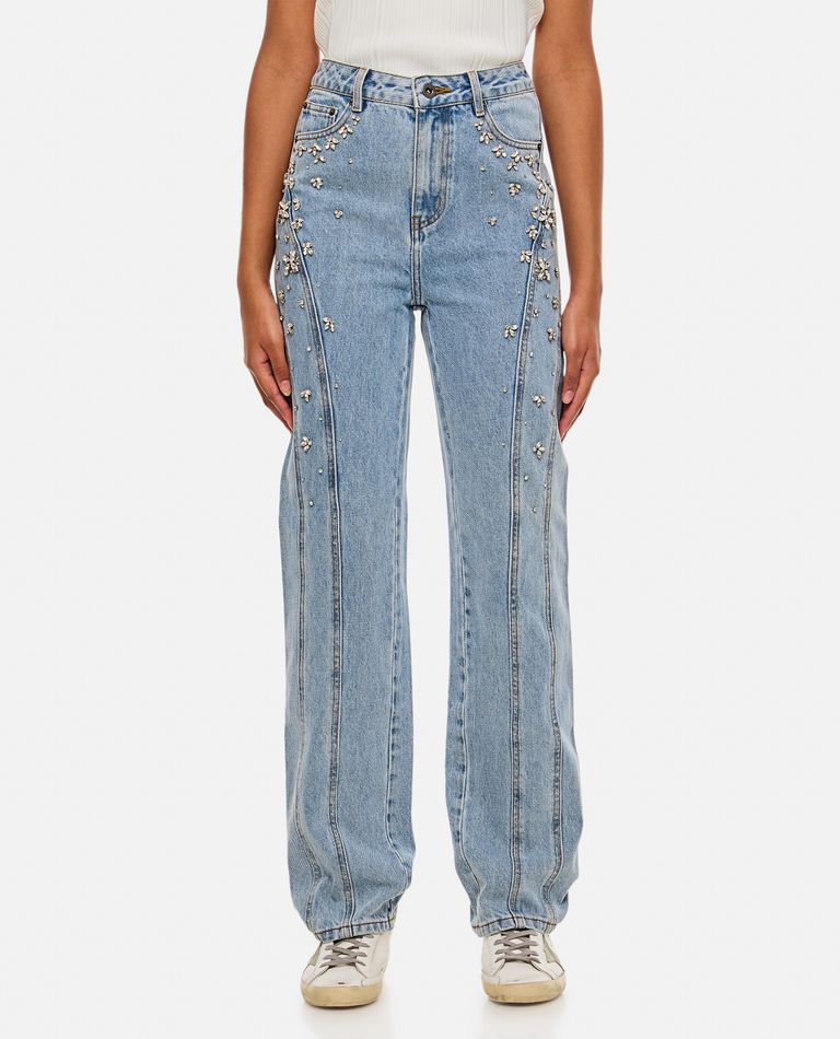 デニム・ジーパン SELF PORTRAIT CRYSTAL EMBELLISHED DENIM JEASN CRYSTAL EMBELLISHED DENIM JEANS for Women - Self-Portrait