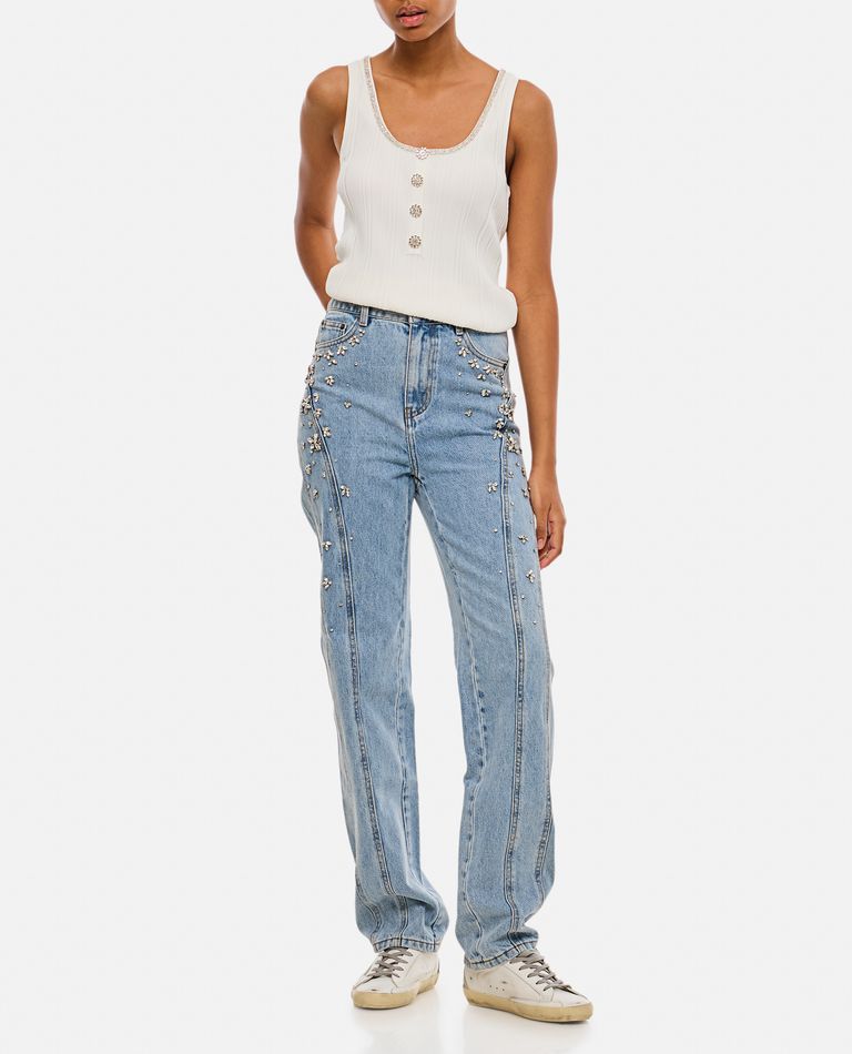 デニム・ジーパン SELF PORTRAIT CRYSTAL EMBELLISHED DENIM JEASN CRYSTAL EMBELLISHED DENIM JEANS for Women - Self-Portrait