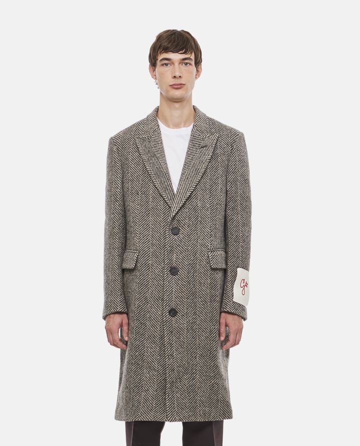 Golden Goose - GOLDEN M'S SINGLE BREASTED COAT CHEVRON WOOL_1