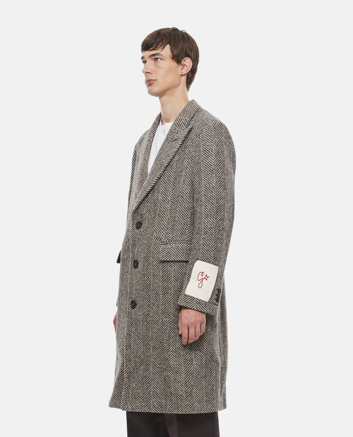 Golden Goose - GOLDEN M'S SINGLE BREASTED COAT CHEVRON WOOL_2