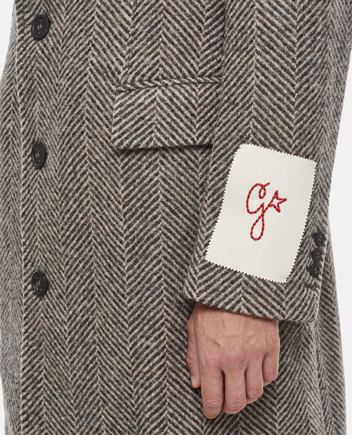 Golden Goose - GOLDEN M'S SINGLE BREASTED COAT CHEVRON WOOL_4