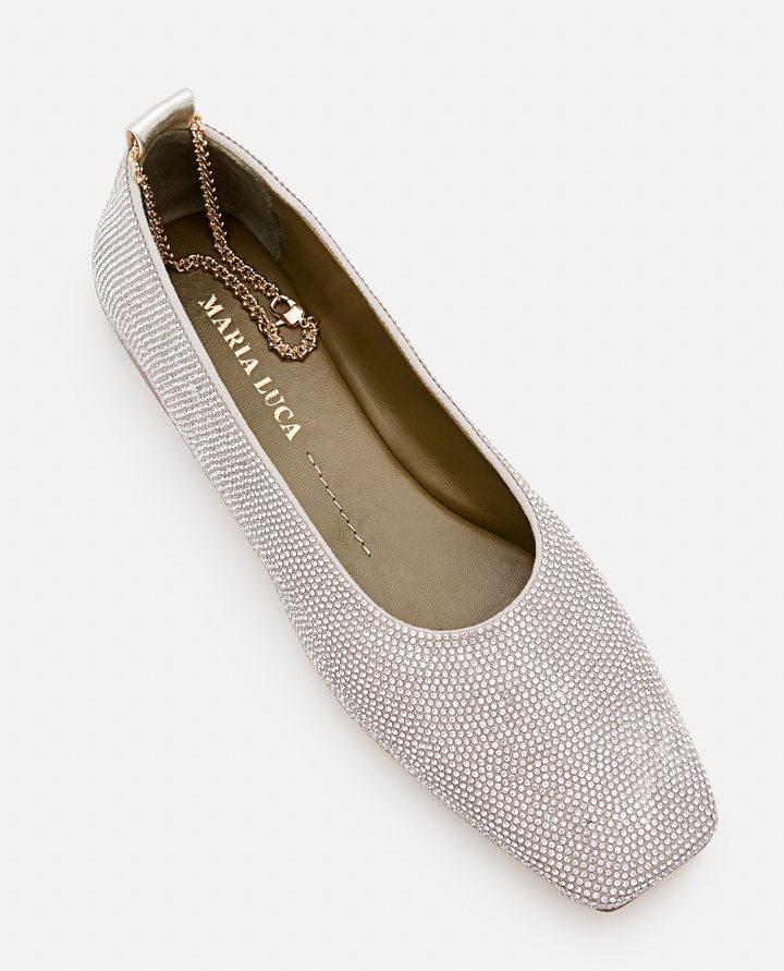 Maria Luca - AUGUSTA STRASS BALLET FLAT SHOES_8