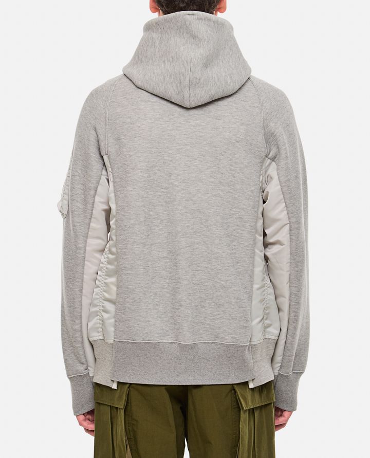 Sacai - SWEATSHIRT WITH NYLON TWILL HOODIE_3