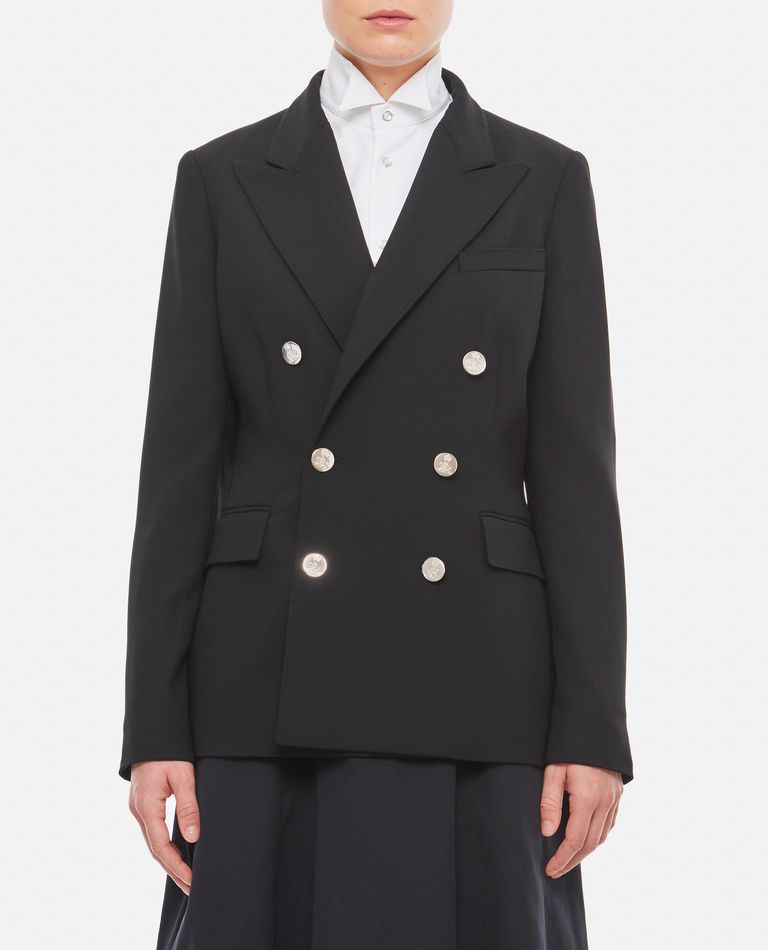 Polo Ralph Lauren Ralph Lauren Collection Camden Wool Double-breasted Jacket In Black