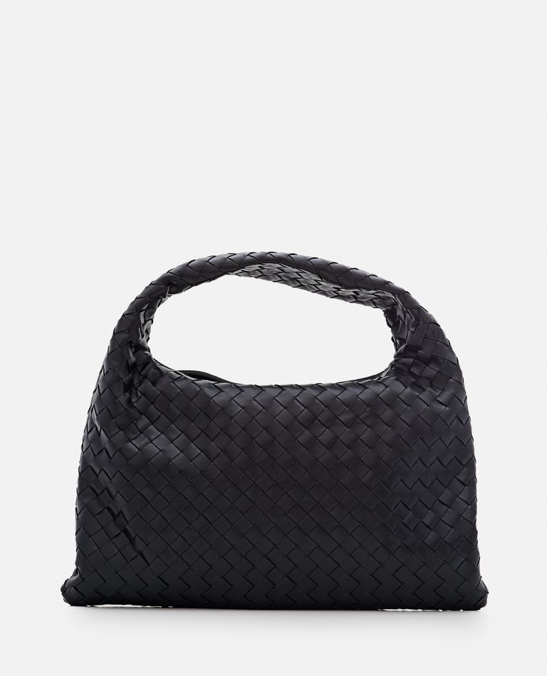 Shop Bottega Veneta Small Hop Hobo Shoulder Bag In Black