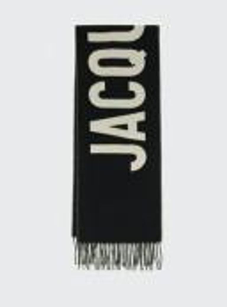 Shop Jacquemus Logo  Scarf In Black