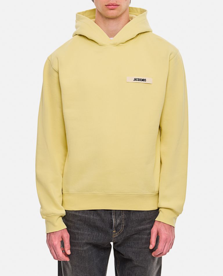 Shop Jacquemus Hoodie Sweatshirt In Yellow