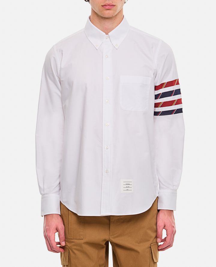 Thom Browne - 4BAR SILK AND COTTON SHIRT_1