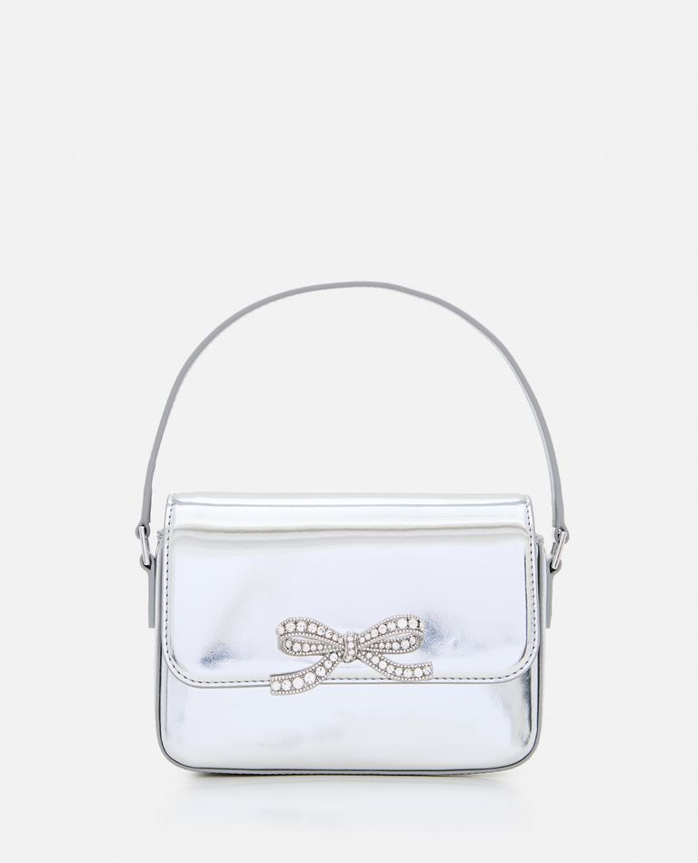 SILVER LEATHER MICRO BAG for Women - Self-Portrait sale | Biffi