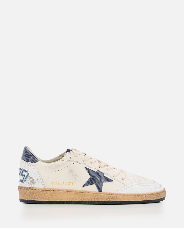 Golden Goose - BALLSTAR NAPPA UPPER CRACK TOE AND SPUR LI ZARD PRINTED STAR AND HEEL_1