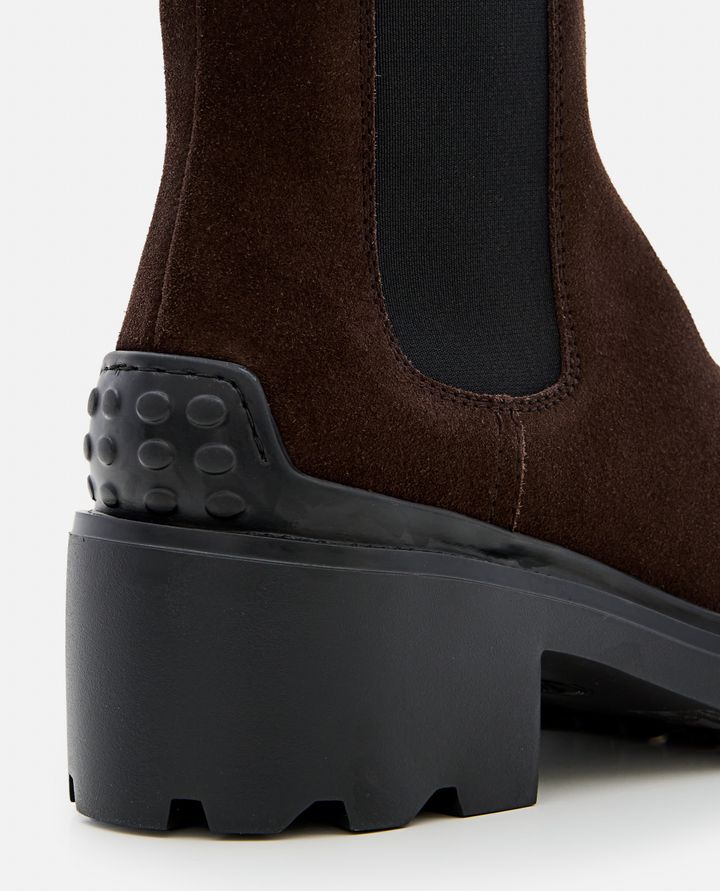 Tod's - SUEDE PLATFORM CHELSEA BOOTS_4