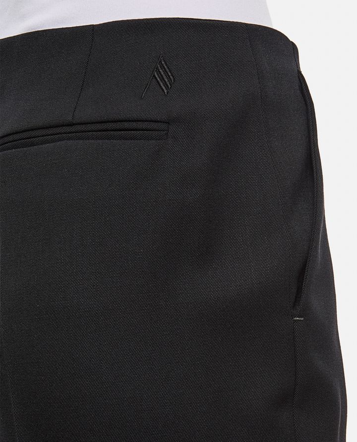 The Attico - WOOL GABARDINE STRAIGHT PANTS_4