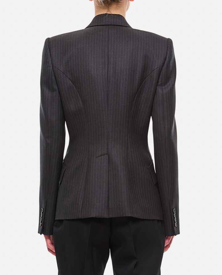 Alexander McQueen - WOOL PINSTRIPE SINGLE BREASTED JACKET_3