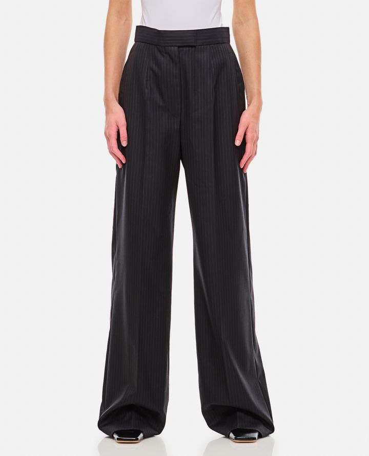 Alexander McQueen - WOOL PINSTRIPE PANTS_1