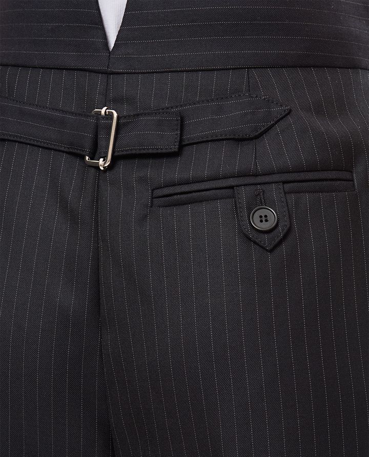 Alexander McQueen - WOOL PINSTRIPE PANTS_4