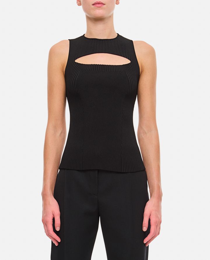 Alexander McQueen - SLASHED KNIT SLEEVELESS TOP_1