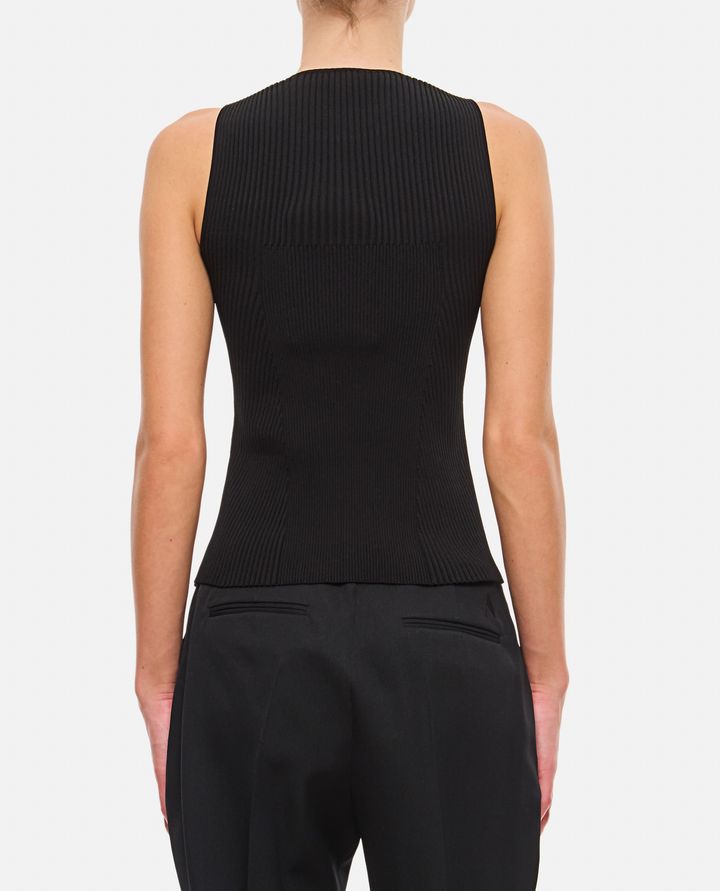 Alexander McQueen - SLASHED KNIT SLEEVELESS TOP_3