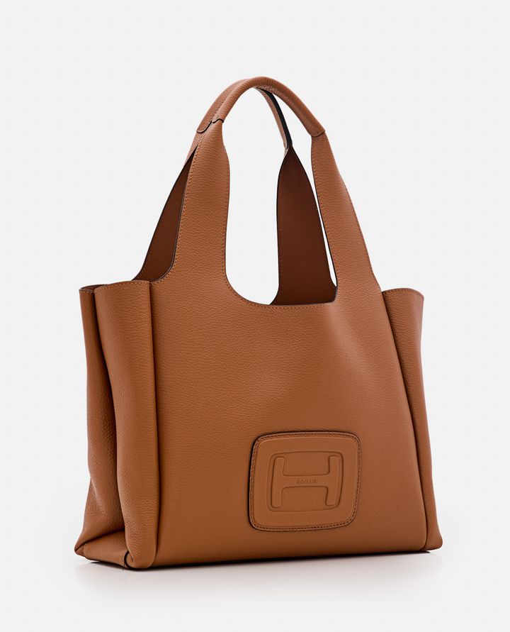 Hogan - MEDIUM H EMBOSSED LEATHER SHOPPING BAG_2