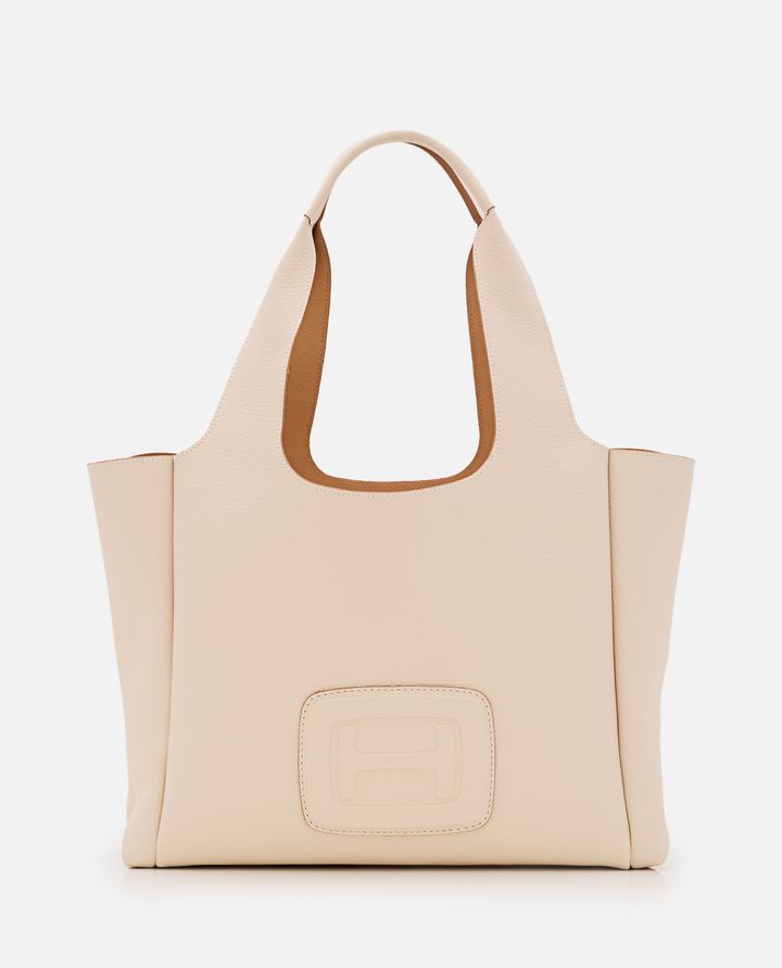 Hogan - MEDIUM H EMBOSSED LEATHER SHOPPING BAG_1